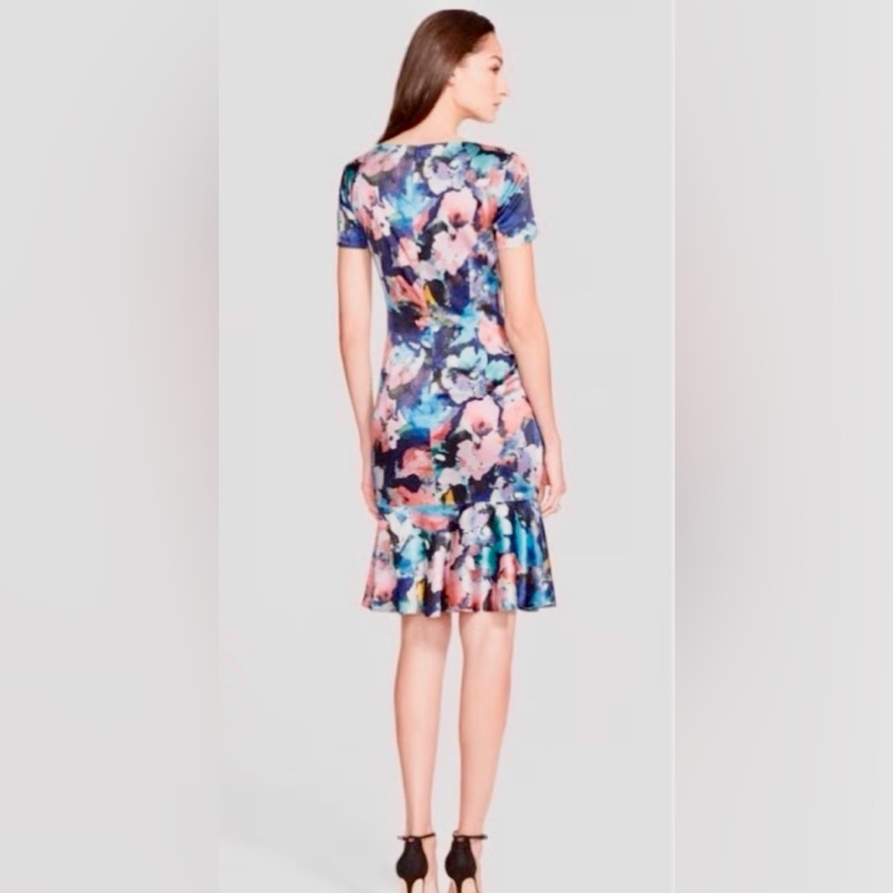 ST JOHN Floral Print Silk Dress - Picture 2 of 11